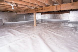 crawl space vapor barrier in Richmond Hill installed by our contractors