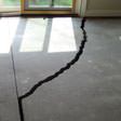 a huge crack in a concrete slab floor in Mississauga