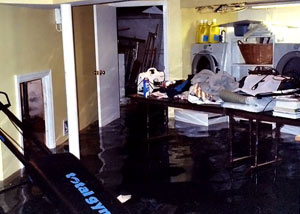 A laundry room flood in Ajax, with several feet of water flooded in.